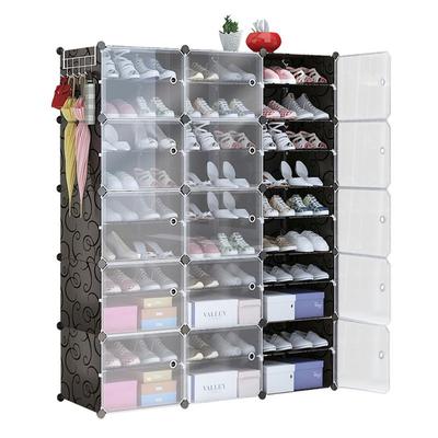 Fresh Fab Finds 10-Tier 3-Row Shoe Rack Organizer Stackable Free Standing Shoe Storage Shelf Plastic Shoe Cabinet Tower