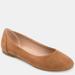 Journee Collection Women's Comfort Kavn Narrow Width Flat - Brown - 5.5