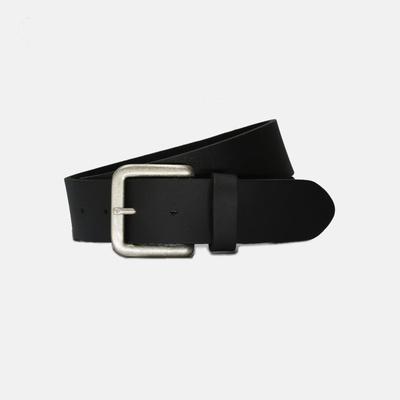 Curated Basics Wide Black Leather on Steel Buckle ...