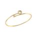 LuvMyJewelry Half Moon Star Adjustable Diamond Bangle In 14K Yellow Gold Vermeil On Sterling Silver - Gold