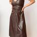 Amanda Uprichard Sabal Faux Leather Midi Dress - Brown