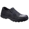 Fleet & Foster Mens Goa Leather Slip-On Shoes - Black - Black - 12