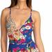 Johnny Was Fleur Braided Wrap One Piece Swimsuit - Blue