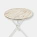 Sunnydaze Decor Sunnydaze 28 in French Country Chestnut Round Patio Bistro Dining Table - White