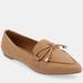 Journee Collection Women's Muriel Narrow Width Flat - Brown - 9.5