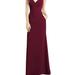 After Six V-Back Spaghetti Strap Maxi Dress with Pockets - 6824 - Red - 6