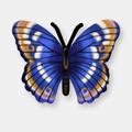 Next Innovations Emperor Butterfly Metal Wall Art - Blue - L