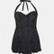 Gorgeous Womens/Ladies Spotted Skirted One Piece Bathing Suit - Black - 36DD