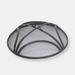 Sunnydaze Decor 24" Round Black Steel Spark Screen Fire Pit Mesh Wood Burning Campfire Accessory - Black - 22"