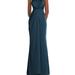 Dessy Collection One-Shoulder Draped Twist Empire Waist Trumpet Gown - 3111 - Blue - 2