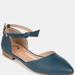 Journee Collection Women's Vielo Wide Width Flat - Blue - 11