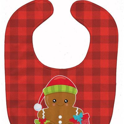 Caroline's Treasures Christmas Gingerbread Presents Baby Bib