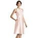 Alfred Sung High-Neck Satin Cocktail Dress With Pockets - D769 - Pink - 10