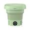 Fresh Fab Finds Foldable Portable Washing Machine With Detachable Drain Basket - 3 Modes, Electric - Ideal For Underwear, Socks, Towels, Baby Clothes - Green