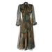 Sofia Tsereteli Silk Dress With Scarf - Green - 4