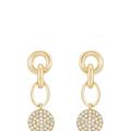 Ettika Dangle Crystal Disc 18k Gold Plated Earrings - Gold - ONE SIZE ONLY