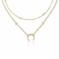 Ettika Mesmerize Me Crescent Horn 18k Gold Plated Layered Necklace Set - Gold - ONE SIZE ONLY