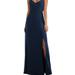 After Six Tie-Back Cutout Maxi Dress With Front Slit - 1548 - Blue - 18W