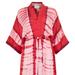 CAROLINA K Delhi Kimono Tie Dye Dress - Red - M