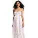 Dessy Collection Strapless Empire Waist Cutout Maxi Dress with Covered Button Detail - 3122 - Pink