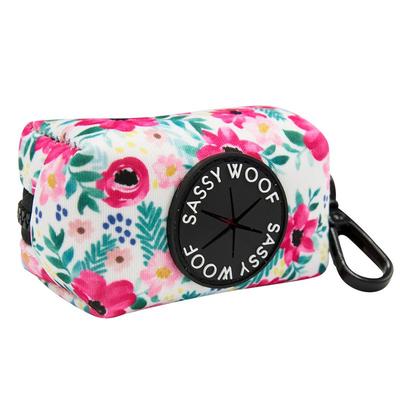 Sassy Woof Dog Waste Bag Holder - Floral Frenzy - Pink