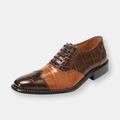 LIBERTYZENO Crosset Leather Oxford Style Dress Shoes - Brown - 12