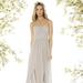 Social Bridesmaid Strapless Draped Bodice Maxi Dress with Front Slits - 8159 - Grey - 12