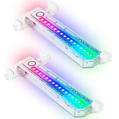 Fresh Fab Finds 2Pcs 32LEDs Patterns Cycling Lights Rainbow Wheel Tire Flash Lamp Bicycle