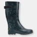 Western Chief Women's Feminine Floral Wide Calf Rain Boot - Grey - US 10