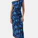 Principles Womens/Ladies Ombre Ruched Side Midi Dress - Blue - 8