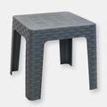 Sunnydaze Decor Outdoor Patio Side Table 18" Square Indoor Outdoor Furniture Brown Set of 2 - Grey - 1 PACK