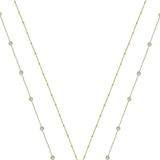 Ettika Crystal Disc 18k Gold Plated Layered Necklace Set - Gold - ONE SIZE ONLY
