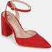 Journee Collection Women's Tyyra Wide Width Pump - Red - 10