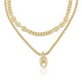 Ettika Modern Golden Girl 18k Gold Plated Necklace Set - Gold - ONE SIZE