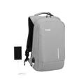 Grand Fusion Housewares 15.6" Laptop Backpack Large USB Charging Travel Waterproof School Bag For Men Or Women - Grey