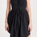 STAUD Women Sutton Lace Up Cotton Mini Dress Solid - Black