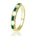 Rachel Glauber 14K Gold Plated Emerald Cubic Zirconia Band Ring - Gold - 6