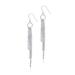 Genevive GENEVIVE Elegant Sterling Silver Two-Tone Tassel Earrings - Pink - 98.5MMX10.3MMX3.5MM