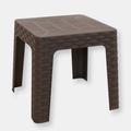 Sunnydaze Decor Outdoor Patio Side Table 18" Square Indoor Outdoor Furniture Brown Set of 2 - Brown - 1 PACK