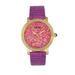 Bertha Watches Bertha Courtney Opal Dial Leather-Band Watch - Hot Pink