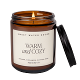 Sweet Water Decor Warm And Cozy Soy Candle - Amber Jar - 9 OZ