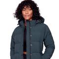 Alpine North Forillon | Women's Vegan Down (Recycled) Short Quilted Puffer Jacket, Deep Green - Blue