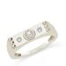 Sterling Forever Sterling Silver Pearl & CZ Bar Ring - Grey - 6