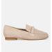 Rag & Co Echo Suede Leather Braided Detail Loafers In Sand - Brown