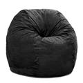 Jaxx Saxx 4 Foot Round Bean Bag W/ Removable Cover - Black