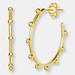 Rachel Glauber Rachel Glauber 14k Gold Plated Open Hoop - Gold - 37MM X 43MM X 2MMM