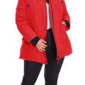 Alpine North Women's Vegan Down Recycled Parka, Plus Size - Crimson - Red