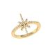 LuvMyJewelry Twinkle Star Diamond Ring In 14K Yellow Gold Vermeil On Sterling Silver - Gold - 10