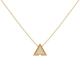 LuvMyJewelry Skyscraper Triangle Diamond Necklace In 14K Yellow Gold Vermeil On Sterling Silver - Gold