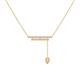 LuvMyJewelry Wrecking Ball Double Bar Bolo Adjustable Diamond Lariat Necklace In 14K Yellow Gold Vermeil On Sterling Silver - Gold